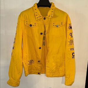 Yellow Studded Men Jacket